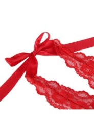 SUBBLIME - 953973 BODY SEXY A VOLANTS + CEINTURE ROUGE S/M