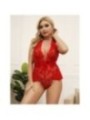 SUBBLIME - 953973 BODY SEXY A VOLANTS + CEINTURE ROUGE S/M