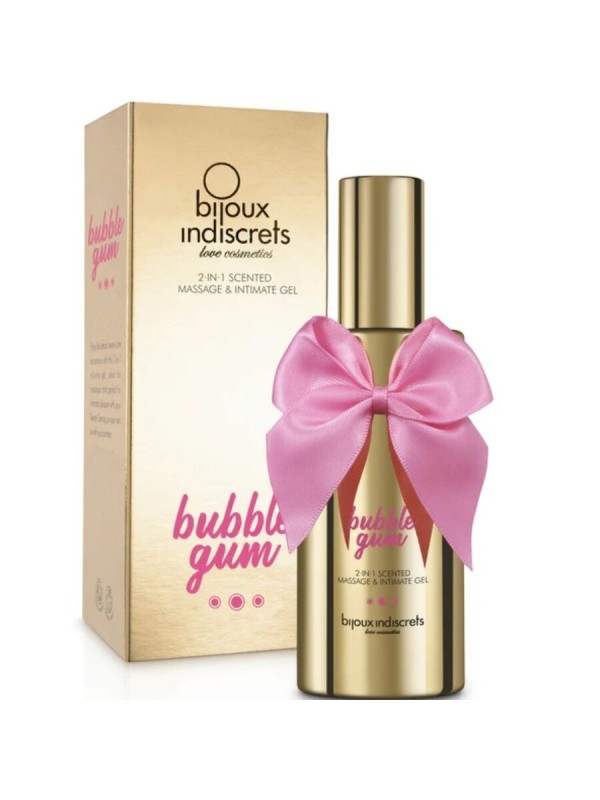 BIJOUX - GEL DE MASSAGE ET INTIME PARFUMÉ 2 EN 1 À LA BULLE GUM 100 ML