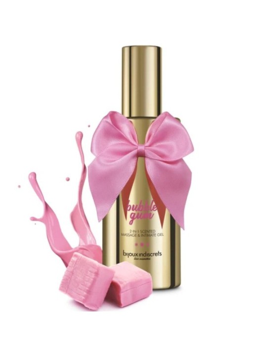 BIJOUX - GEL DE MASSAGE ET INTIME PARFUMÉ 2 EN 1 À LA BULLE GUM 100 ML