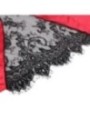 SUBBLIME - 954024 CARACO DOS TRANSPARENT EN DENTELLE + STRING ROUGE/NOIR L/XL