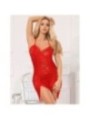 SUBBLIME - 954246 ROBE À BRETELLES + STRING ROUGE S/M