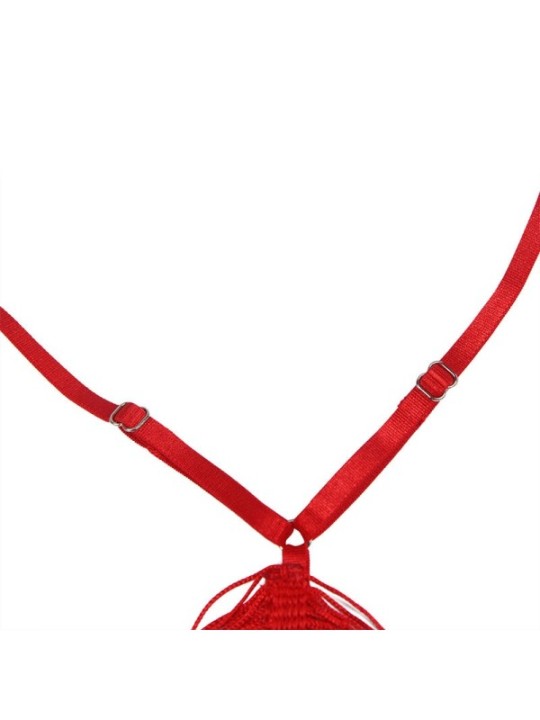 SUBBLIME - 954253 ROBE À BRETELLES + STRING ROUGE L/XL