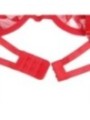 SUBBLIME - 954338 SOUTIEN-GORGE + STRING + PORTE-JARRETELLES IMPRIMÉ COEUR ROUGE L/XL