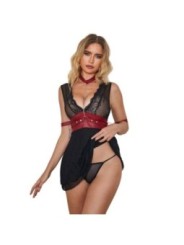 SUBBLIME - 954437 ROBE BONDAGE EN DENTELLE NOIRE L/XL