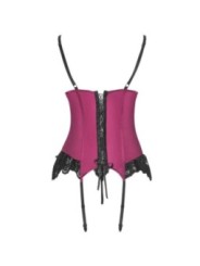 LIVCO CORSETTI FASHION - AGRAFENA CF 90436 CORSET + STRING BORDEAUX S/M
