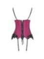LIVCO CORSETTI FASHION - AGRAFENA CF 90436 CORSET + STRING BORDEAUX S/M
