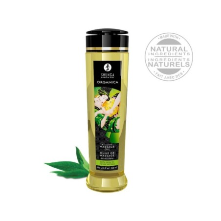SHUNGA - HUILE DE MASSAGE BIO THÉ VERT 240 ML