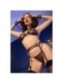CHILIROSE - CR 4838 WILDCAT ENSEMBLE MENOTTES + SOUTIEN-GORGE + BAS + STRING LEOPARD XL
