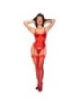 CHILIROSE - CR 4845 CORSET ET BAS ROUGE S