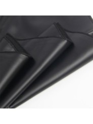 SUBBLIME - 955380 ROBE À BRETELLES EN CUIR NOIR L/XL