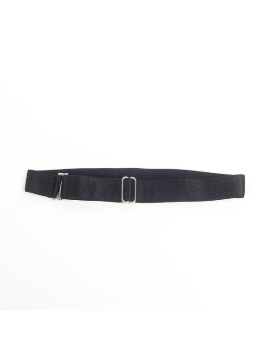 SUBBLIME - 955380 ROBE À BRETELLES EN CUIR NOIR L/XL