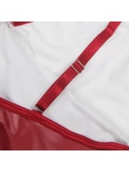 SUBBLIME - 955403 ROBE À BRETELLES EN CUIR BORDEAUX L/XL