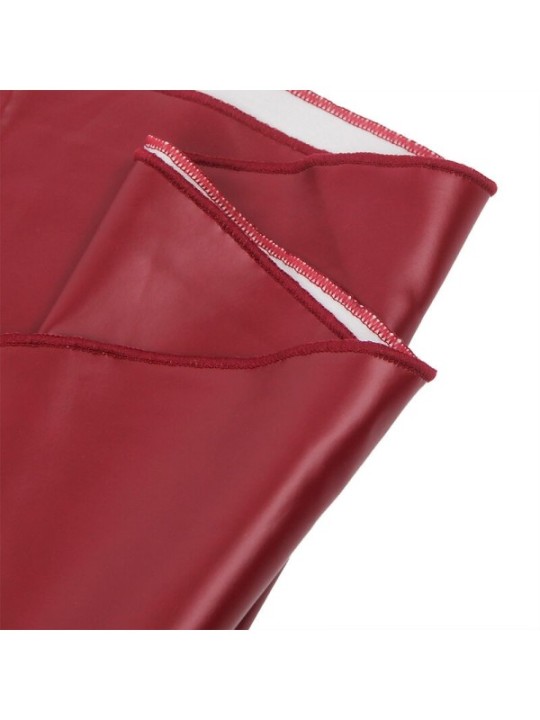 SUBBLIME - 955403 ROBE À BRETELLES EN CUIR BORDEAUX L/XL