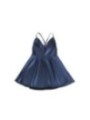 SUBBLIME - 955410 ROBE À BRETELLES EN CUIR BLEU S/M