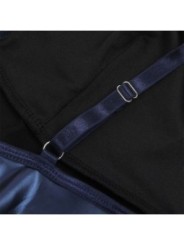 SUBBLIME - 955410 ROBE À BRETELLES EN CUIR BLEU S/M