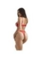 SUBBLIME - 955519 ENSEMBLE SOUTIEN-GORGE AVEC CHAÎNES ET COEUR EN MAILLE ROUGE S/M