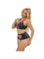SUBBLIME - 955588 ENSEMBLE SOUTIEN-GORGE EN CUIR VERNI ROSE AVEC FERMETURE ÉCLAIR L/XL
