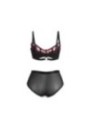 SUBBLIME - 955588 ENSEMBLE SOUTIEN-GORGE EN CUIR VERNI ROSE AVEC FERMETURE ÉCLAIR L/XL