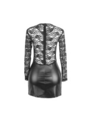 SUBBLIME - 955601 ROBE À MANCHES LONGUES AVEC DENTELLE NOIRE L/XL