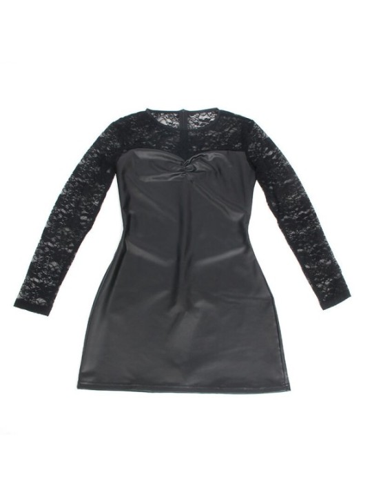 SUBBLIME - 955601 ROBE À MANCHES LONGUES AVEC DENTELLE NOIRE L/XL