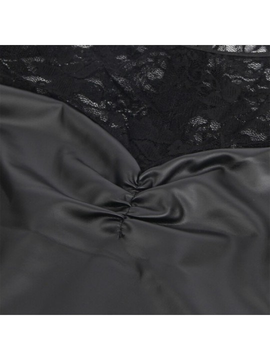 SUBBLIME - 955601 ROBE À MANCHES LONGUES AVEC DENTELLE NOIRE L/XL