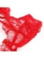 SUBBLIME - 957506 ENSEMBLE SOUTIEN-GORGE ET JARRETELLE EN DENTELLE ROUGE S/M