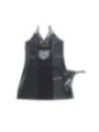 SUBBLIME - 957537 ROBE EN CUIR AVEC DENTELLE FLORALE NOIRE L/XL