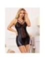 SUBBLIME - 957537 ROBE EN CUIR AVEC DENTELLE FLORALE NOIRE L/XL