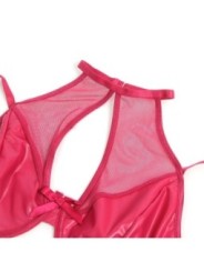 SUBBLIME - 957605 ENSEMBLE SOUTIEN-GORGE ET JUPE EN CUIR ROUGE S/M