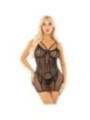 LEG AVENUE - MINI ROBE AVEC DENTELLE COEUR NOIRE