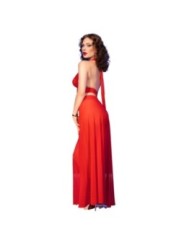 CHILIROSE - CR 4857 ENSEMBLE HAUT ET PANTALON ROUGE TAILLE L