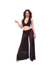 CHILIROSE - CR 4857 ENSEMBLE HAUT ET PANTALON NOIR TAILLE L