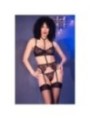 CHILIROSE - CR 4852 ENSEMBLE LINGERIE NOIR TAILLE L