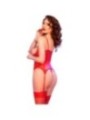 CHILIROSE - CR 4873 ENSEMBLE CORSET ROUGE XL