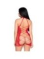 LEG AVENUE - 81675 ROBE MINI DOS NU ROUGE - TAILLE UNIQUE