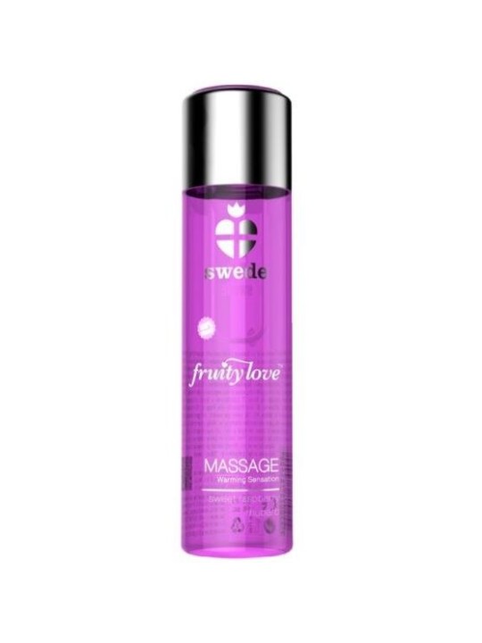 SWEDE - FRUITY LOVE EFFET RÉCHAUFFANT HUILE DE MASSAGE FRAMBOISE ROSE ET RHUBARBE 60 ML