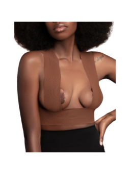 BYE-BRA - BODY TAPE 5 M X 6,5 CM + 3 PAIRES DE CACHE-MATIN MARRON