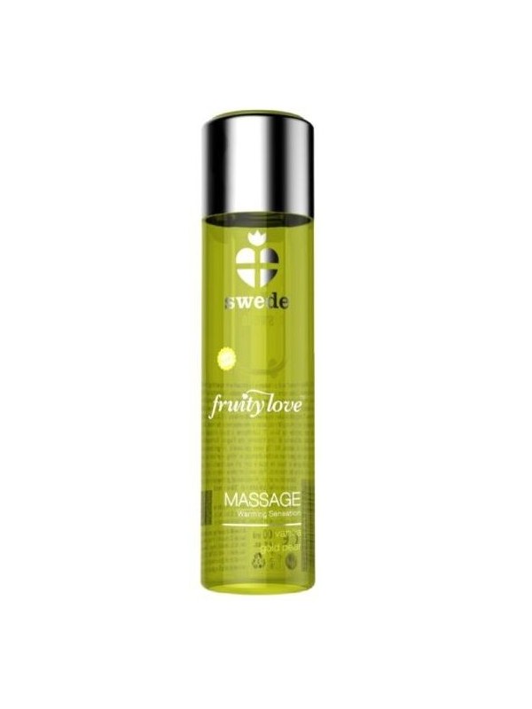 SWEDE - FRUITY LOVE EFFET RÉCHAUFFANT HUILE DE MASSAGE VANILLE ET POIRE D''OR 60 ML.