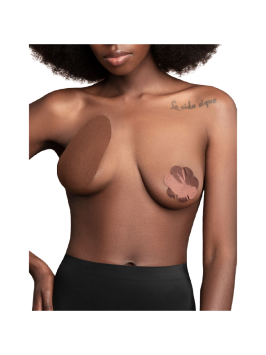 BYE-BRA - RENFORCEMENTSEINS + 3 PAIRES SATINÉES BRUN BONNET F/H