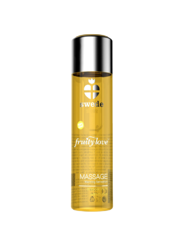 SWEDE - FRUITY LOVE HUILE DE MASSAGE EFFET CHAUFFANT FRUITÉ TROPICAL AU MIEL 120 ML.