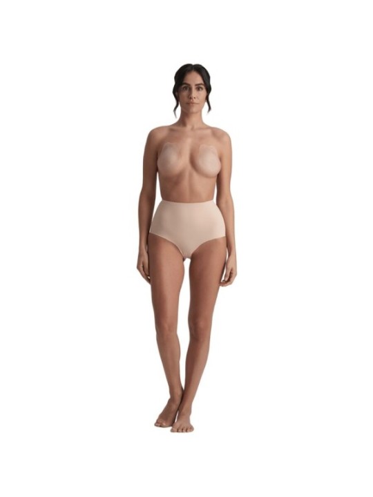 BYE-BRA - RABBIT COPAS DE SILICONA BEIGE TALLA XL