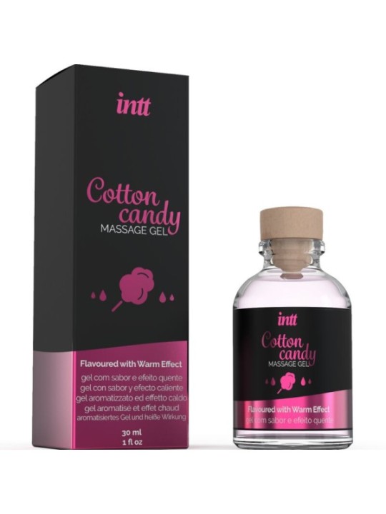 INTT MASSAGE & ORAL SEX - GEL DE MASSAGE SAVEUR COTTON BABE À PAPA ET EFFET CHAUFFANT