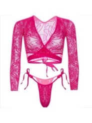 LEG AVENUE - TOP COURT EN DENTELLE AVEC STRING