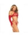 LEG AVENUE - ENSEMBLE 3 PIÈCES TOP + STRING + MANCHES
