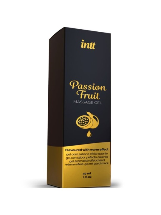 INTT MASSAGE & ORAL SEX - GEL DE MASSAGE SAVEUR FRUIT DE LA PASSION AVEC EFFET CHALEUR