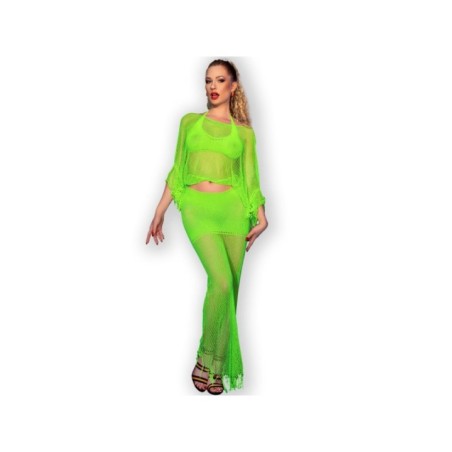 CHILIROSE - CR 4666 HAUT & JUPE VERT S/M