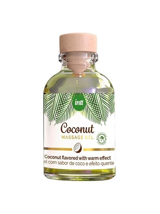 INTT - GEL DE MASSAGE VÉGAN AU SAVEUR DE COCO ET EFFET CHAUFFANT