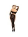 LEG AVENUE - CROP TOP ET LEGGINGS DÉCOUPÉS SANS COUTURE NOIR