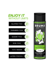 BRUMA - HUILE DE MASSAGE PREMIUM EFFET CHALEUR SAVEUR DE PASTÈQUE 3 EN 1 - 100 ML